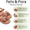 image:imageFelix amp Flora Toddler Girl Sandals  Flower Girl Dress Shoes Open Toe Little Kid FlatsBc325brown