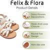 image:imageFelix amp Flora Toddler Girl Sandals  Flower Girl Dress Shoes Open Toe Little Kid FlatsBc325pl White