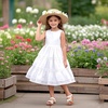 image:imageFelix amp Flora Toddler Girl Sandals  Flower Girl Dress Shoes Open Toe Little Kid FlatsBc325pl White