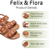 image:imageFelix amp Flora Toddler Girl Sandals  Flower Girl Dress Shoes Open Toe Little Kid FlatsBc330brown