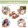 image:imageFelix amp Flora Toddler Girl Sandals  Flower Girl Dress Shoes Open Toe Little Kid FlatsBc330brown