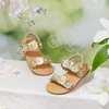 image:imageFelix amp Flora Toddler Girl Sandals  Flower Girl Dress Shoes Open Toe Little Kid FlatsBc330gold