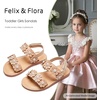 image:imageFelix amp Flora Toddler Girl Sandals  Flower Girl Dress Shoes Open Toe Little Kid FlatsBc330nude