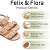 image:imageFelix amp Flora Toddler Girl Sandals  Flower Girl Dress Shoes Open Toe Little Kid FlatsBc330nude