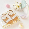 image:imageFelix amp Flora Toddler Girl Sandals  Little Girl Easter Dress Shoes Lightweight Open Toe Beach Holiday FlatsBc216glitter White
