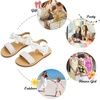 image:imageFelix amp Flora Toddler Girl Sandals  Little Girl Easter Dress Shoes Lightweight Open Toe Beach Holiday FlatsBc216glitter White