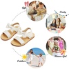 image:imageFelix amp Flora Toddler Girl Sandals  Little Girl Easter Dress Shoes Lightweight Open Toe Beach Holiday FlatsBc216ivory White