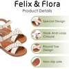 image:imageFelix amp Flora Toddler Girl Sandals  Little Girl Easter Dress Shoes Lightweight Open Toe Beach Holiday FlatsBc219beige