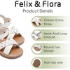 image:imageFelix amp Flora Toddler Girl Sandals  Little Girl Easter Dress Shoes Lightweight Open Toe Beach Holiday FlatsBc219ivory White