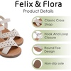 image:imageFelix amp Flora Toddler Girl Sandals  Little Girl Easter Dress Shoes Lightweight Open Toe Beach Holiday FlatsBc219moonbeam