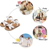 image:imageFelix amp Flora Toddler Girl Sandals  Little Girl Easter Dress Shoes Lightweight Open Toe Beach Holiday FlatsBc219white