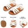 image:imageFelix amp Flora Toddler Girl Sandals  Little Girl Easter Dress Shoes Lightweight Open Toe Beach Holiday FlatsBc222beige