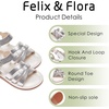 image:imageFelix amp Flora Toddler Girl Sandals  Little Girl Easter Dress Shoes Lightweight Open Toe Beach Holiday FlatsBc222bright Silver