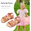 image:imageFelix amp Flora Toddler Girl Sandals  Little Girl Easter Dress Shoes Lightweight Open Toe Beach Holiday FlatsBc222coral