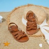 image:imageFelix amp Flora Toddler Girl Sandals  Little Girl Easter Dress Shoes Lightweight Open Toe Beach Holiday FlatsBc222reddish Brown
