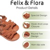 image:imageFelix amp Flora Toddler Girl Sandals  Little Girl Easter Dress Shoes Lightweight Open Toe Beach Holiday FlatsBc222reddish Brown