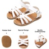 image:imageFelix amp Flora Toddler Girl Sandals  Little Girl Easter Dress Shoes Lightweight Open Toe Beach Holiday FlatsBc222white