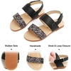 image:imageFelix amp Flora Toddler Girl Sandals  Little Girl Easter Dress Shoes Lightweight Open Toe Beach Holiday FlatsBc251glitter Black