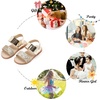 image:imageFelix amp Flora Toddler Girl Sandals  Little Girl Easter Dress Shoes Lightweight Open Toe Beach Holiday FlatsBc251glitter Gold