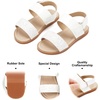 image:imageFelix amp Flora Toddler Girl Sandals  Little Girl Easter Dress Shoes Lightweight Open Toe Beach Holiday FlatsBc251glitter White