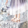 image:imageFelix amp Flora Toddler Girl Sandals  Little Girl Easter Dress Shoes Lightweight Open Toe Beach Holiday FlatsBc251glitter White