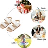 image:imageFelix amp Flora Toddler Girl Sandals  Little Girl Easter Dress Shoes Lightweight Open Toe Beach Holiday FlatsBc251glitter White