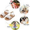 image:imageFelix amp Flora Toddler Girl Sandals  Little Girl Easter Dress Shoes Lightweight Open Toe Beach Holiday FlatsBc264white