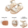image:imageFelix amp Flora Toddler Girl Sandals  Little Girl Easter Dress Shoes Lightweight Open Toe Beach Holiday FlatsBc265gold