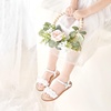 image:imageFelix amp Flora Toddler Girl Sandals  Little Girl Easter Dress Shoes Lightweight Open Toe Beach Holiday FlatsBc279white
