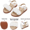 image:imageFelix amp Flora Toddler Girl Sandals  Little Girl Easter Dress Shoes Lightweight Open Toe Beach Holiday FlatsBc279white