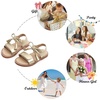 image:imageFelix amp Flora Toddler Girl Sandals  Little Girl Easter Dress Shoes Lightweight Open Toe Beach Holiday FlatsBc282gold