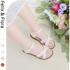 image:imageFelix amp Flora Toddler Girl Sandals  Little Girl Easter Dress Shoes Lightweight Open Toe Beach Holiday FlatsBc286beige
