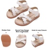 image:imageFelix amp Flora Toddler Girl Sandals  Little Girl Easter Dress Shoes Lightweight Open Toe Beach Holiday FlatsBc286beige