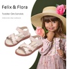 image:imageFelix amp Flora Toddler Girl Sandals  Little Girl Easter Dress Shoes Lightweight Open Toe Beach Holiday FlatsBc286light Pink