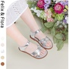 image:imageFelix amp Flora Toddler Girl Sandals  Little Girl Easter Dress Shoes Lightweight Open Toe Beach Holiday FlatsBc286silver
