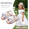 image:imageFelix amp Flora Toddler Girl Sandals  Little Girl Easter Dress Shoes Lightweight Open Toe Beach Holiday FlatsBc291grey