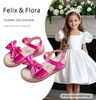 image:imageFelix amp Flora Toddler Girl Sandals  Little Girl Easter Dress Shoes Lightweight Open Toe Beach Holiday FlatsBc291magenta