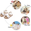 image:imageFelix amp Flora Toddler Girl Sandals  Little Girl Easter Dress Shoes Lightweight Open Toe Beach Holiday FlatsBc291white