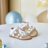 image:imageFelix amp Flora Toddler Girl Sandals  Little Girl Easter Dress Shoes Lightweight Open Toe Beach Holiday FlatsBc292white