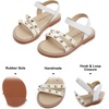 image:imageFelix amp Flora Toddler Girl Sandals  Little Girl Easter Dress Shoes Lightweight Open Toe Beach Holiday FlatsBc292white