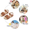 image:imageFelix amp Flora Toddler Girl Sandals  Little Girl Easter Dress Shoes Lightweight Open Toe Beach Holiday FlatsBc294brown
