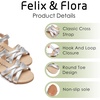 image:imageFelix amp Flora Toddler Girl Sandals  Little Girl Easter Dress Shoes Lightweight Open Toe Beach Holiday FlatsBc294silver