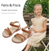 image:imageFelix amp Flora Toddler Girl Sandals  Little Girl Easter Dress Shoes Lightweight Open Toe Beach Holiday FlatsBc296brown