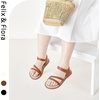 image:imageFelix amp Flora Toddler Girl Sandals  Little Girl Easter Dress Shoes Lightweight Open Toe Beach Holiday FlatsBc296brown