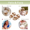 image:imageFelix amp Flora Toddler Girl Sandals  Little Girl Easter Dress Shoes Lightweight Open Toe Beach Holiday FlatsBc296brown