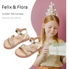 image:imageFelix amp Flora Toddler Girl Sandals  Little Girl Easter Dress Shoes Lightweight Open Toe Beach Holiday FlatsBc296glitter Gold