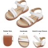 image:imageFelix amp Flora Toddler Girl Sandals  Little Girl Easter Dress Shoes Lightweight Open Toe Beach Holiday FlatsBc296white