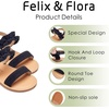 image:imageFelix amp Flora Toddler Girl Sandals  Little Girl Easter Dress Shoes Lightweight Open Toe Beach Holiday FlatsBc300black