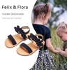 image:imageFelix amp Flora Toddler Girl Sandals  Little Girl Easter Dress Shoes Lightweight Open Toe Beach Holiday FlatsBc300black