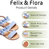 image:imageFelix amp Flora Toddler Girl Sandals  Little Girl Easter Dress Shoes Lightweight Open Toe Beach Holiday FlatsBc300fl Blue